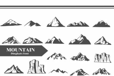 Mountain by Apiwat Type — Dingbats Font — thumbnail 1