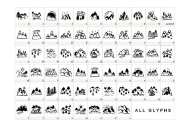 Mountains by YandiDesigns — Dingbats Font — thumbnail 2