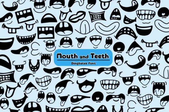 Mouth and Teeth by Chonada — Dingbats Font