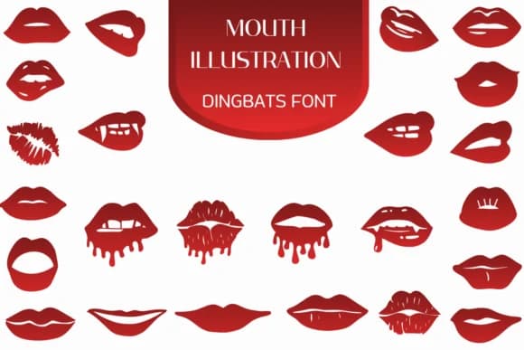 Mouth Illustration by Heartcraft Atelier — Dingbats Font