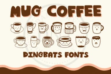 Mug Coffee by danita.kukkai — Dingbats Font — thumbnail 1