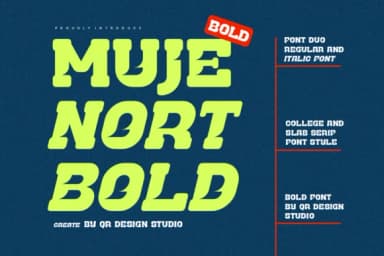 Mujenort Bold by Qrdesignstd — Slab Serif Font — thumbnail 1