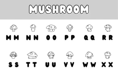 Mushroom by Chonada — Dingbats Font — thumbnail 3