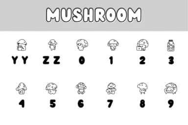 Mushroom by Chonada — Dingbats Font — thumbnail 4