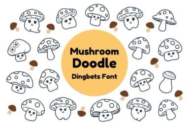 Mushroom by Nun Sukhwan — Dingbats Font — thumbnail 1
