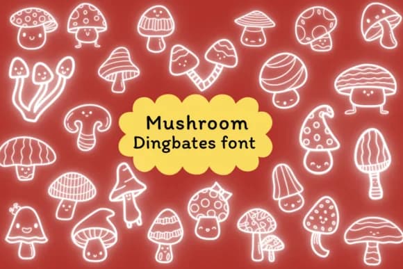 Mushroom by Natchuta — Dingbats Font
