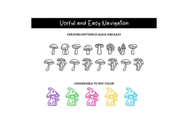 Mushroom Doodle by digitalplannerland — Dingbats Font — thumbnail 3