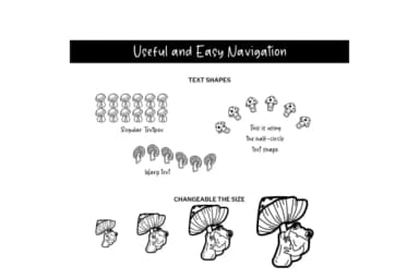 Mushroom Doodle by digitalplannerland — Dingbats Font — thumbnail 4