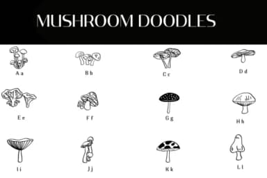 Mushroom Doodles by Heartcraft Atelier — Dingbats Font — thumbnail 2