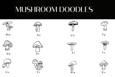 Mushroom Doodles by Heartcraft Atelier — Dingbats Font — thumbnail 3