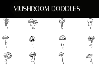 Mushroom Doodles by Heartcraft Atelier — Dingbats Font — thumbnail 4