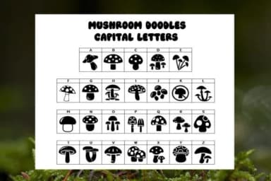 Mushroom Doodles by Mary Kay's Magic — Dingbats Font — thumbnail 2