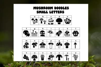 Mushroom Doodles by Mary Kay's Magic — Dingbats Font — thumbnail 3