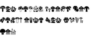 Mushroom Doodles by Mary Kay's Magic — Dingbats Font — thumbnail 6