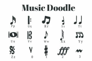 Music Doodle by Suphitchaya — Dingbats Font — thumbnail 3