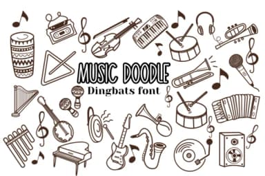 Music Doodle by Nun Sukhwan — Dingbats Font — thumbnail 1
