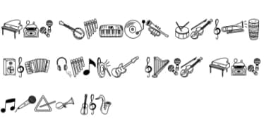 Music Doodle by Nun Sukhwan — Dingbats Font — thumbnail 8