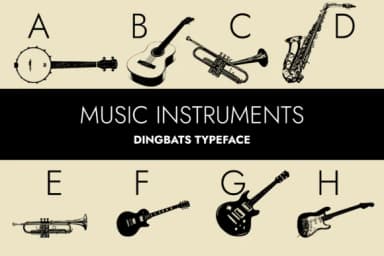 Music Instruments by Minimalistartstudio — Dingbats Font — thumbnail 1