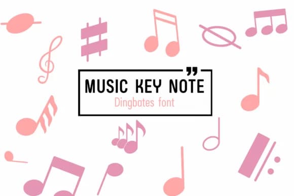 Music Key Note by Chada Art — Dingbats Font