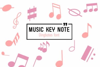 Music Key Note by Chada Art — Dingbats Font — thumbnail 1