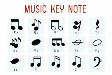 Music Key Note by Chada Art — Dingbats Font — thumbnail 3