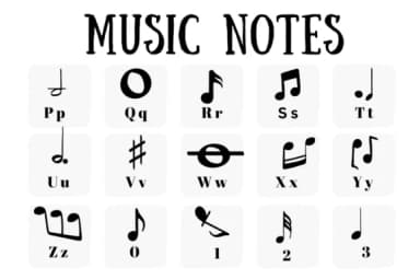Music Notes by CHANOK — Dingbats Font — thumbnail 3