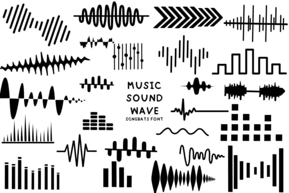 Music Sound Wave by Bee Piyanuch — Dingbats Font
