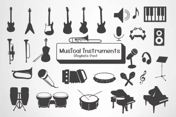 Musical Instruments by Ketsarin — Dingbats Font