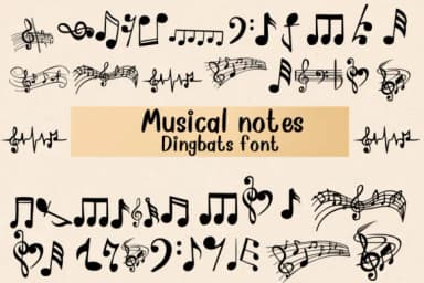 Musical Notes by Nongyao — Dingbats Font — thumbnail 1
