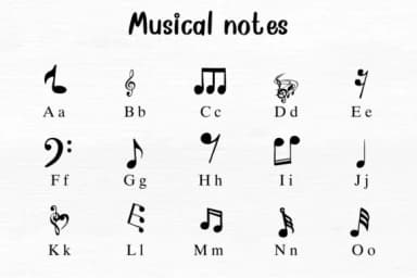 Musical Notes by Nongyao — Dingbats Font — thumbnail 2