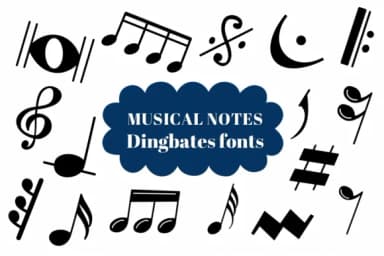 Musical Notes by Natchuta — Dingbats Font — thumbnail 1