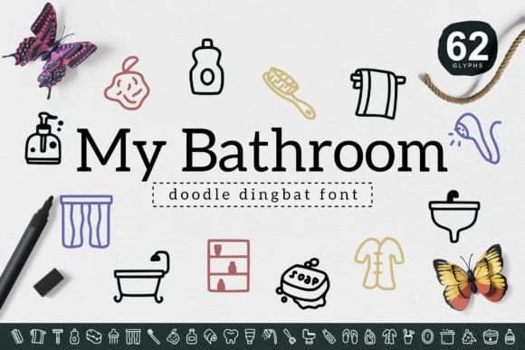 My Bathroom by YandiDesigns — Dingbats Font