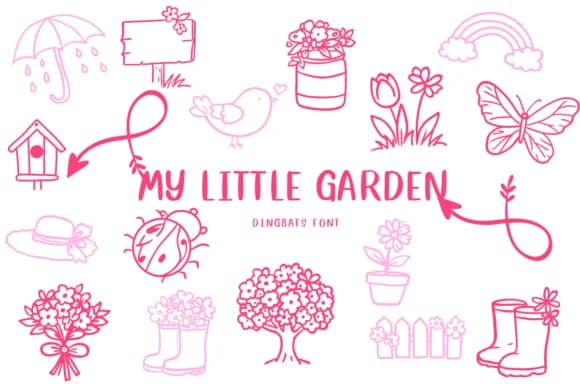 My Little Garden by CHANOK — Dingbats Font
