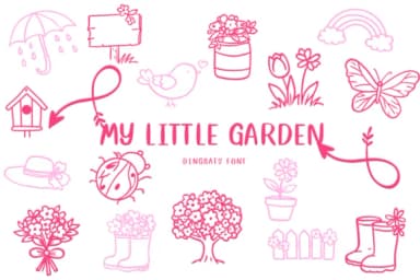 My Little Garden by CHANOK — Dingbats Font — thumbnail 1