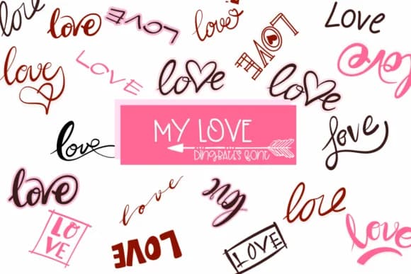 My Love by Sirinart — Dingbats Font