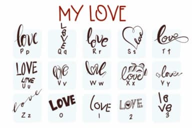My Love by Sirinart — Dingbats Font — thumbnail 3