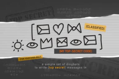 My Top Secret Code by Quirky Queen Media — Dingbats Font — thumbnail 2