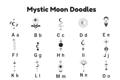 Mystic Moon Doodles by Nun Sukhwan — Dingbats Font — thumbnail 6