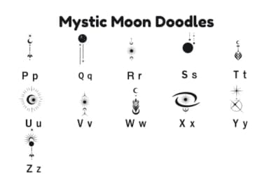 Mystic Moon Doodles by Nun Sukhwan — Dingbats Font — thumbnail 7