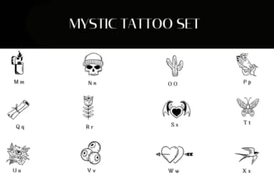Mystic Tattoo Set by Heartcraft Atelier — Dingbats Font — thumbnail 3