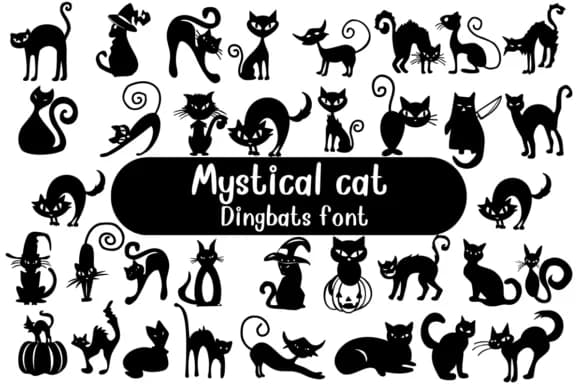 Mystical Cat by Nongyao — Dingbats Font