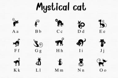 Mystical Cat by Nongyao — Dingbats Font — thumbnail 2
