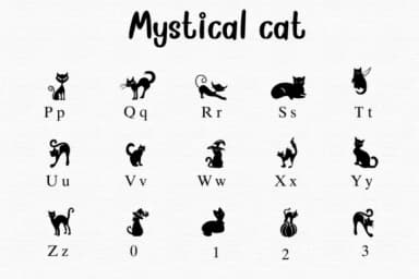 Mystical Cat by Nongyao — Dingbats Font — thumbnail 3