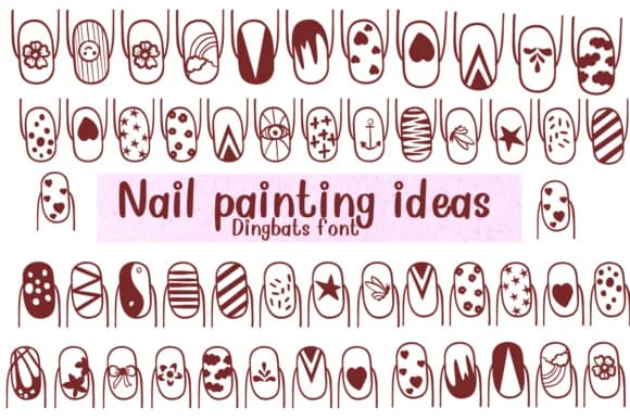 Nail Painting Ideas by Nongyao — Dingbats Font