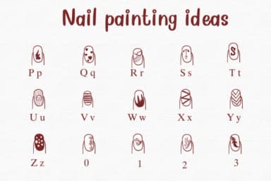 Nail Painting Ideas by Nongyao — Dingbats Font — thumbnail 3