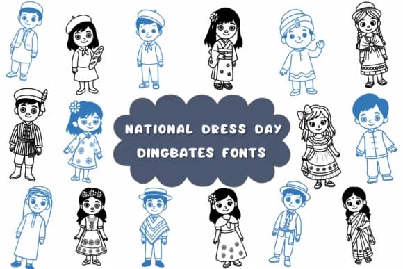 National Dress Day by Natchuta — Dingbats Font
