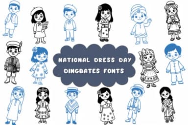National Dress Day by Natchuta — Dingbats Font — thumbnail 1