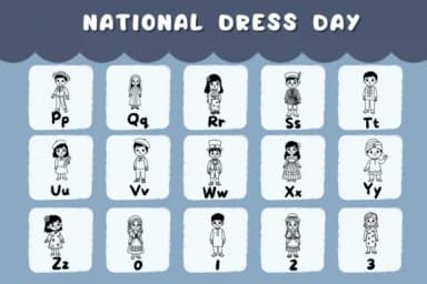 National Dress Day by Natchuta — Dingbats Font — thumbnail 3
