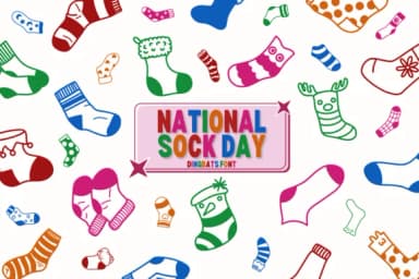 National Sock Day by Chonada — Dingbats Font — thumbnail 1