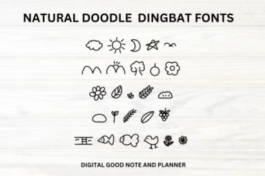 Natural by fonty88 — Dingbats Font — thumbnail 1